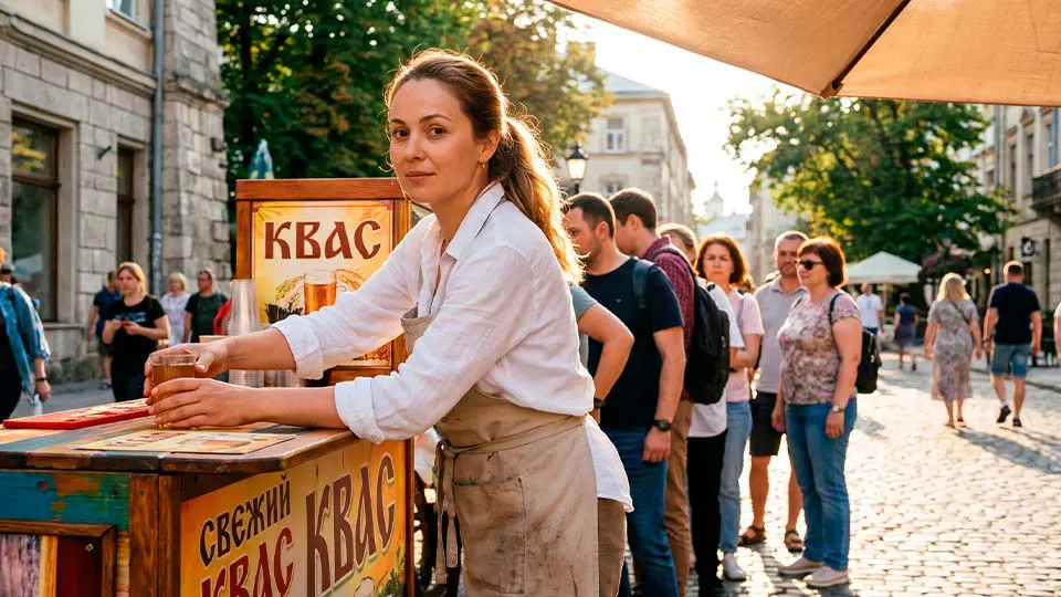 Зайферт Злата бизнесвумен продает квас