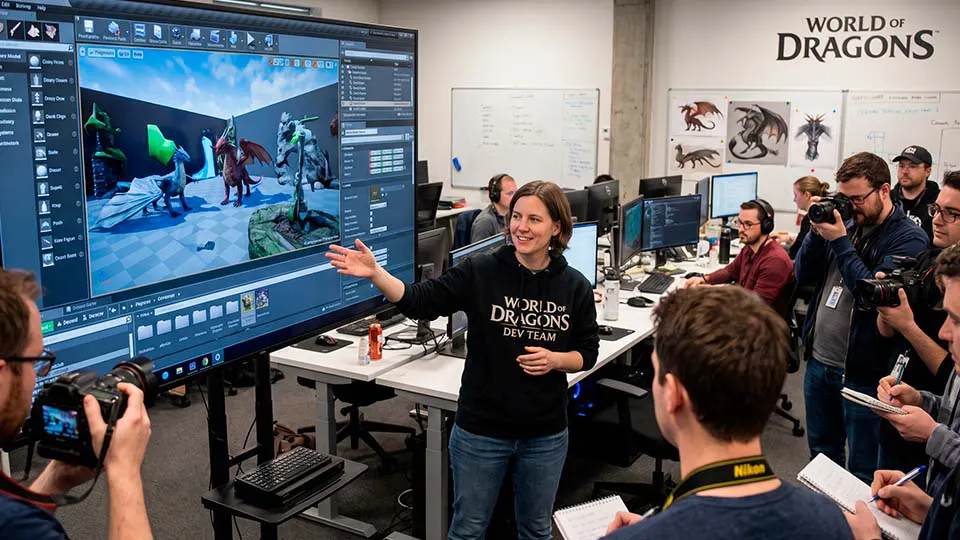 Зайферт Злата демонстрации движка unreal Engine 5 для нового проекта World of Dragons