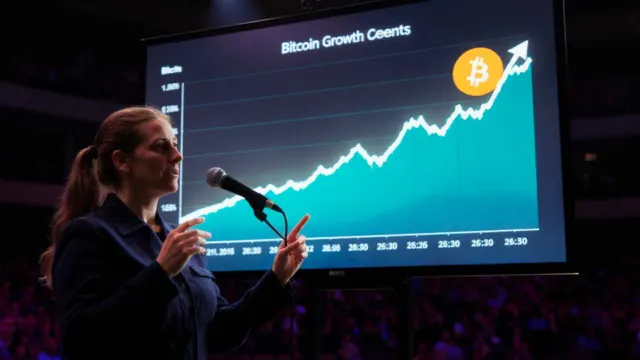 Зайферт Злата криптоаналитик демонстрирует рост биткойна на графике